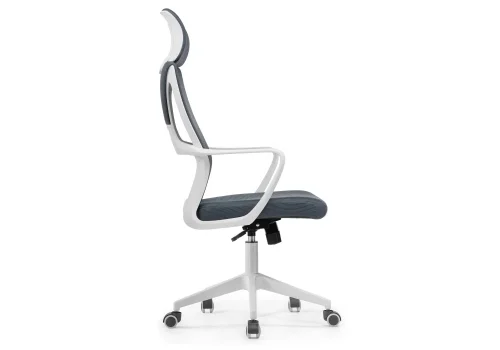 Компьютерное кресло Golem dark gray / white 15332 Woodville, серый/сетка ткань, ножки/металл/белый, размеры - *550***680*630 фото 4